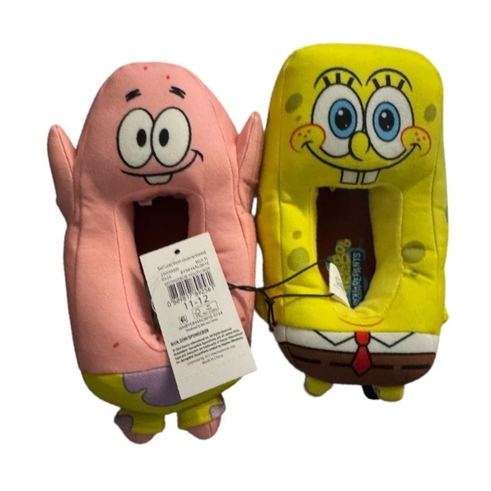 Nickelodeon Spongebob Patrick Boys Youth‎ Slippers Shoes Size 11 12